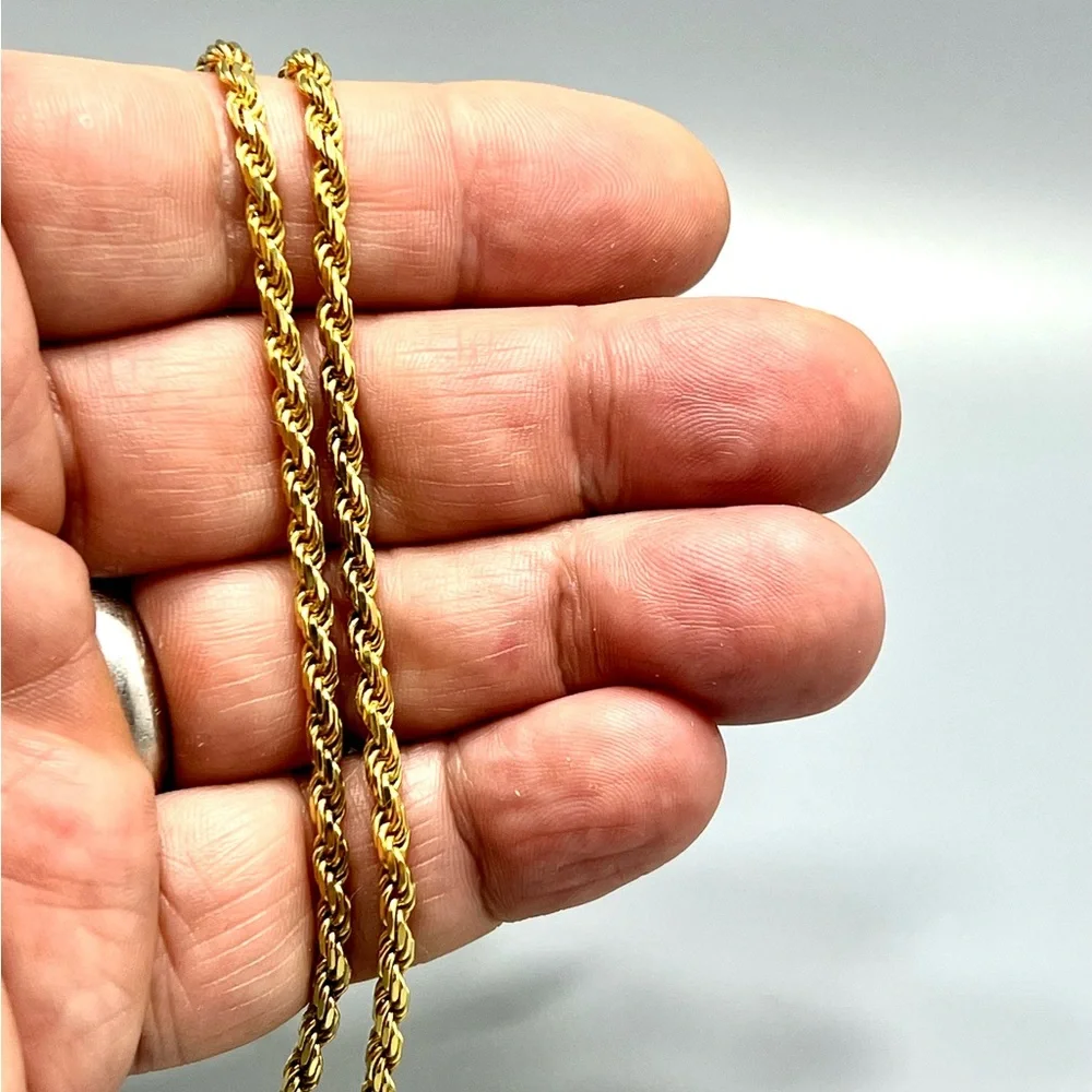 Giani Bernini 18k Over Sterling Silver Rope Necklace 22” Unisex - Picture 6 of 6